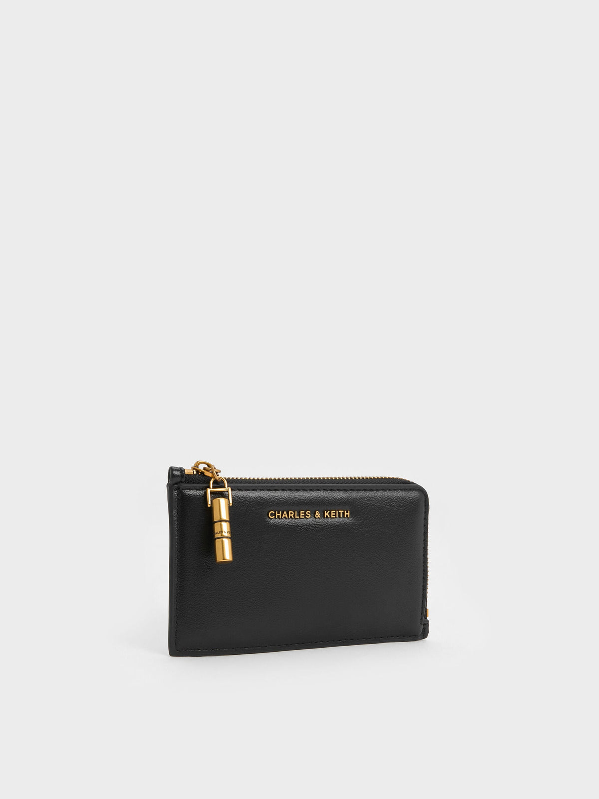 CHARLES & KEITH Customer Favorite / Cesia Zip-Around Card Holder - Black