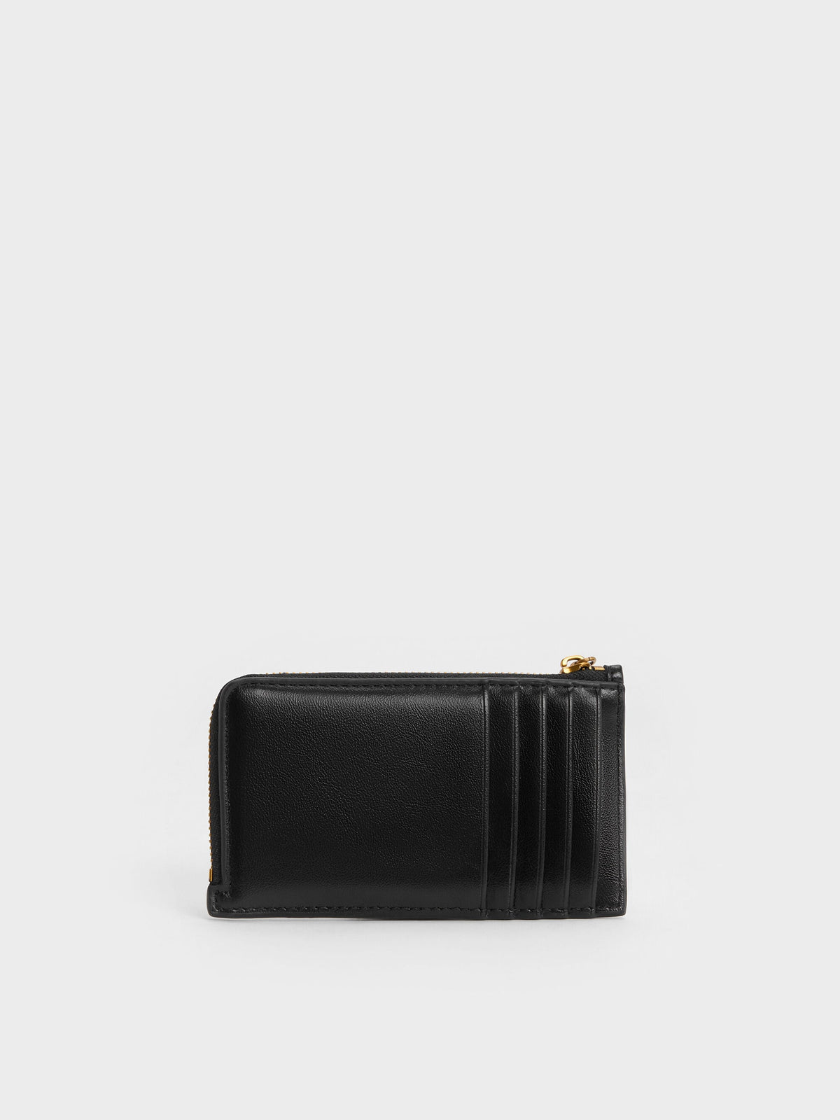 CHARLES & KEITH Customer Favorite / Cesia Zip-Around Card Holder - Black