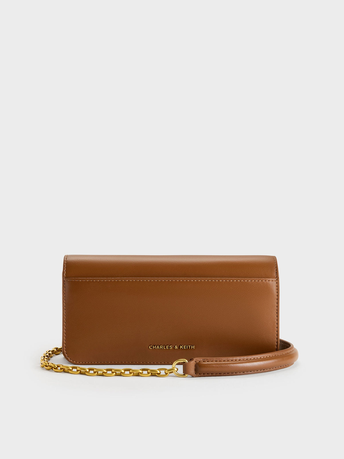 CHARLES & KEITH Signature / Cesia Wallet On Chain - Chocolate