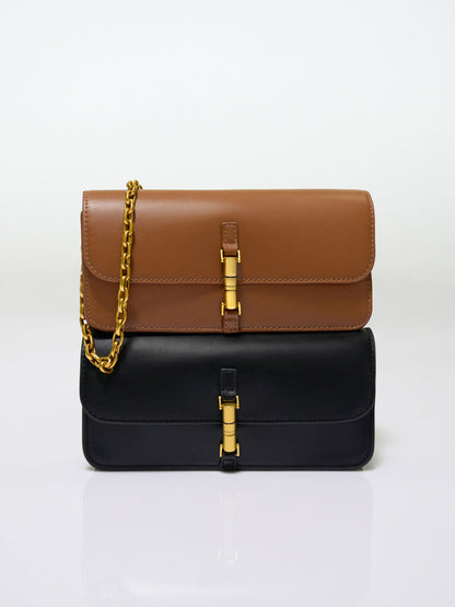 CHARLES & KEITH Signature / Cesia Wallet On Chain - Chocolate