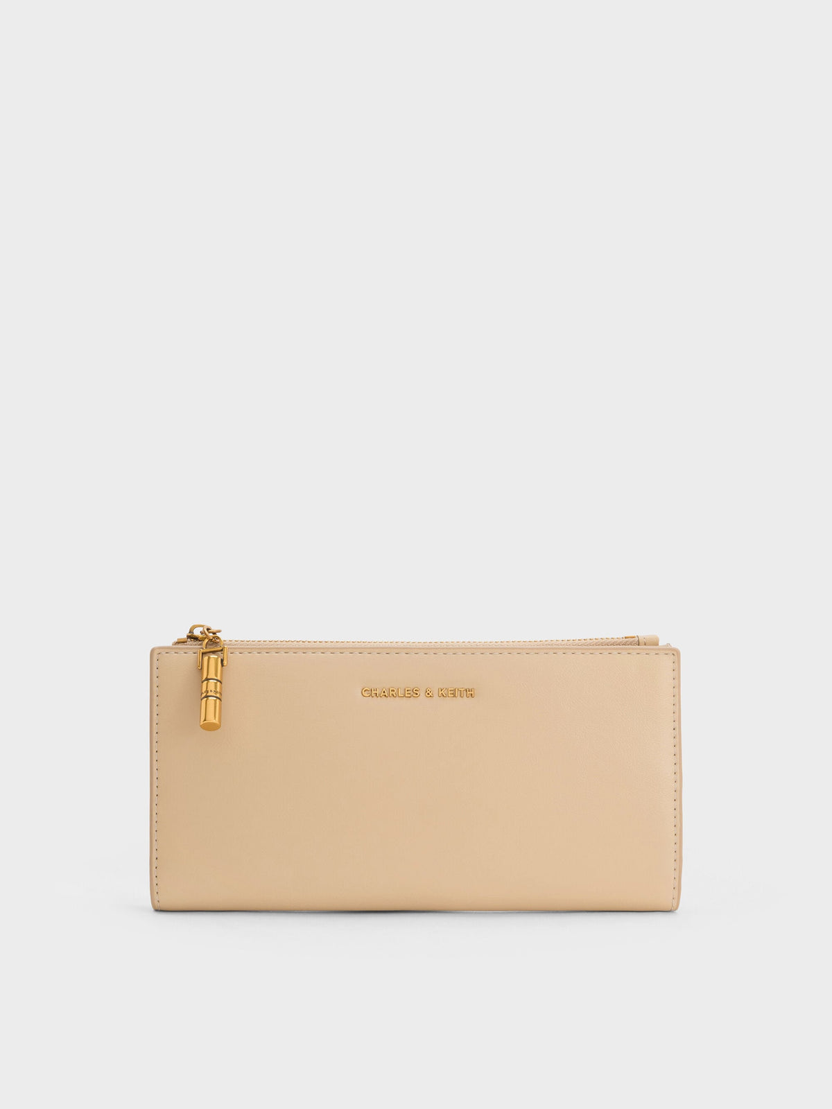 CHARLES & KEITH Best Price / Cesia Top-Zip Long Wallet - Sand Beige