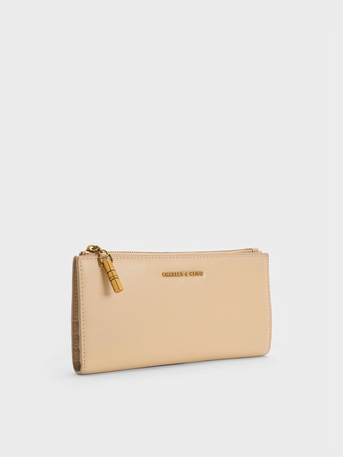 CHARLES & KEITH Best Price / Cesia Top-Zip Long Wallet - Sand Beige