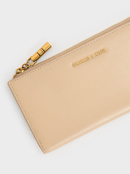 CHARLES & KEITH Best Price / Cesia Top-Zip Long Wallet - Sand Beige