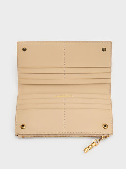 CHARLES & KEITH Best Price / Cesia Top-Zip Long Wallet - Sand Beige