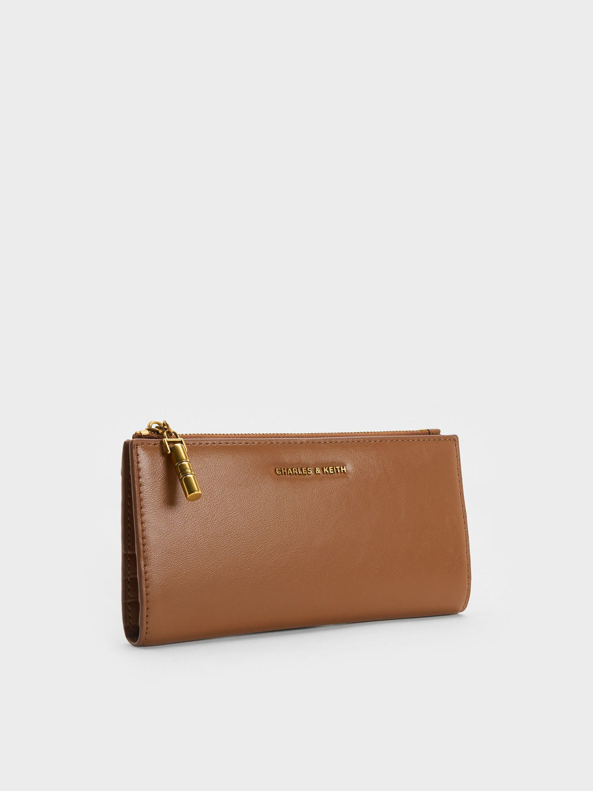 CHARLES & KEITH Great Value / Cesia Top-Zip Long Wallet - Chocolate