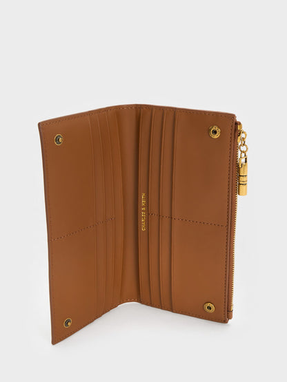 CHARLES & KEITH Great Value / Cesia Top-Zip Long Wallet - Chocolate