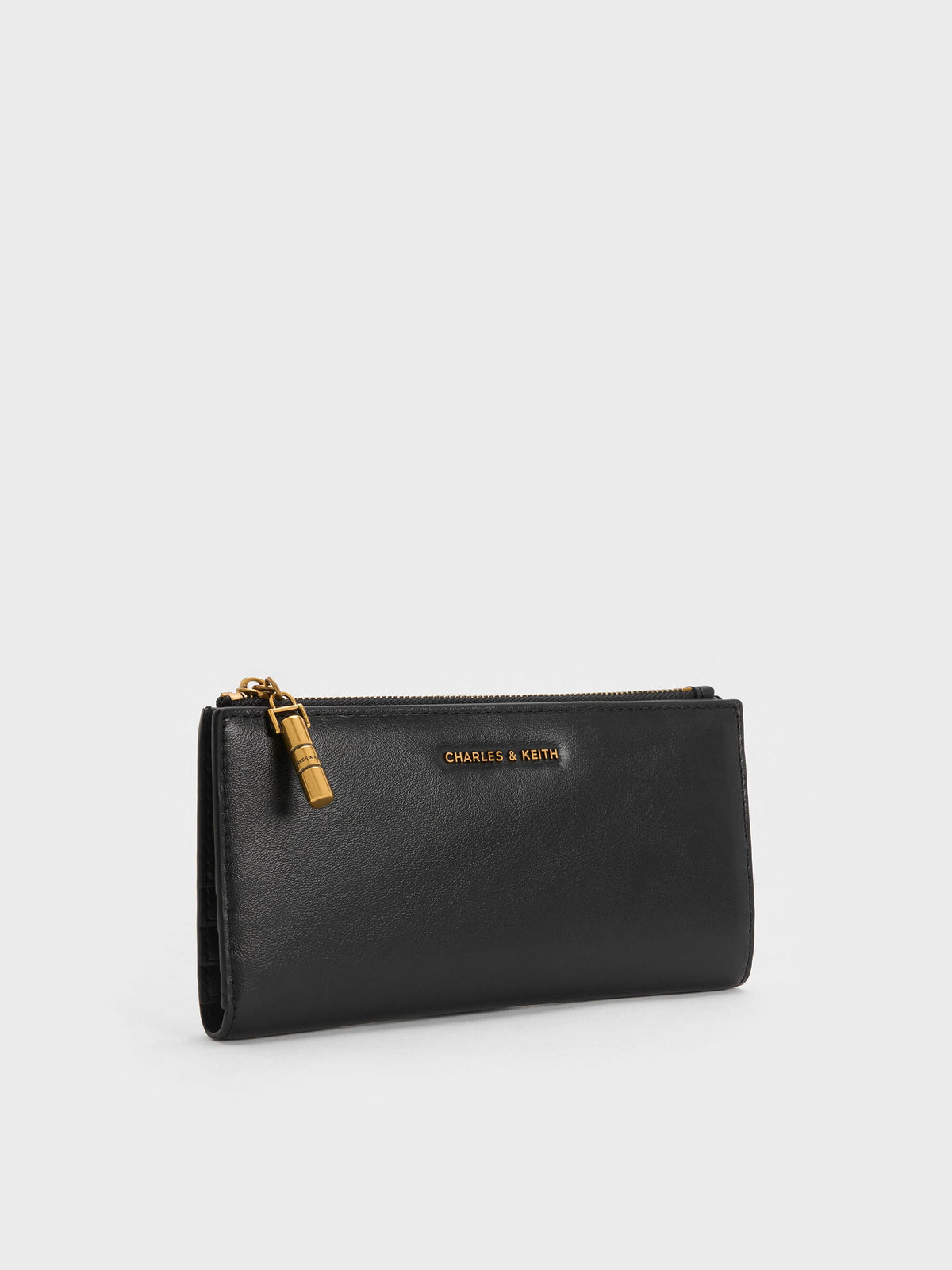 CHARLES & KEITH Exclusive / Cesia Top-Zip Long Wallet - Black