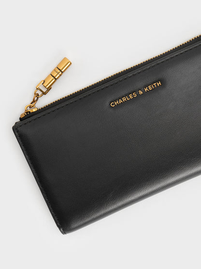 CHARLES & KEITH Exclusive / Cesia Top-Zip Long Wallet - Black