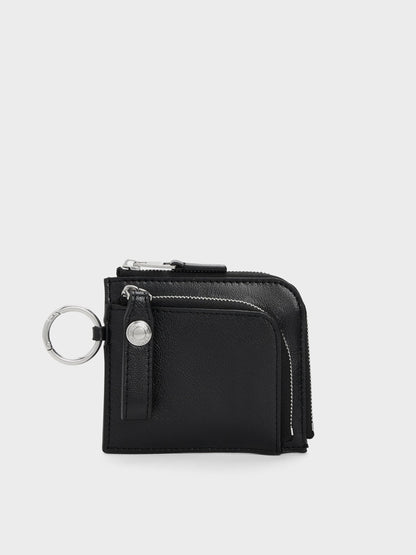 CHARLES & KEITH Classic / Vega Zip-Around Pouch - Noir