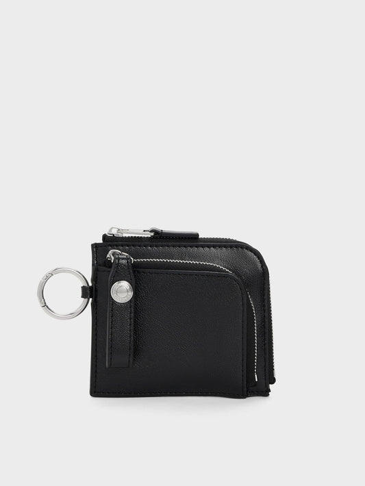 CHARLES & KEITH Classic / Vega Zip-Around Pouch - Noir