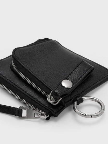 CHARLES & KEITH Classic / Vega Zip-Around Pouch - Noir