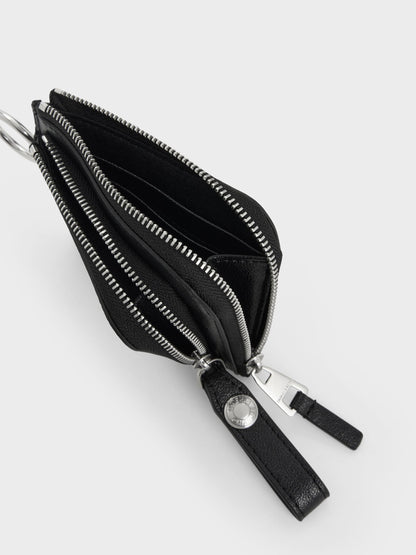 CHARLES & KEITH Classic / Vega Zip-Around Pouch - Noir