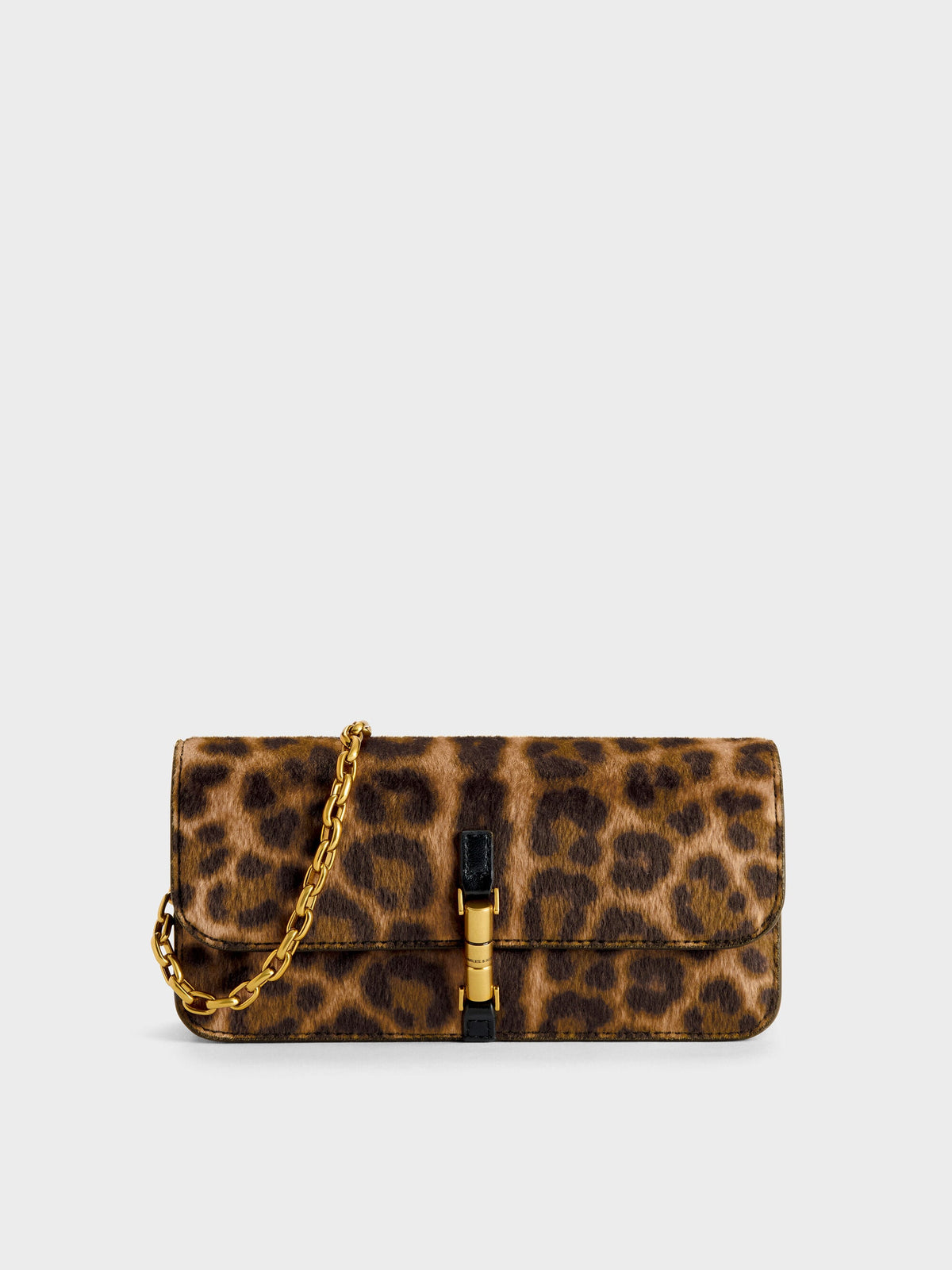 CHARLES & KEITH Great Value / Cesia Leopard-Print Wallet On Chain - Multi