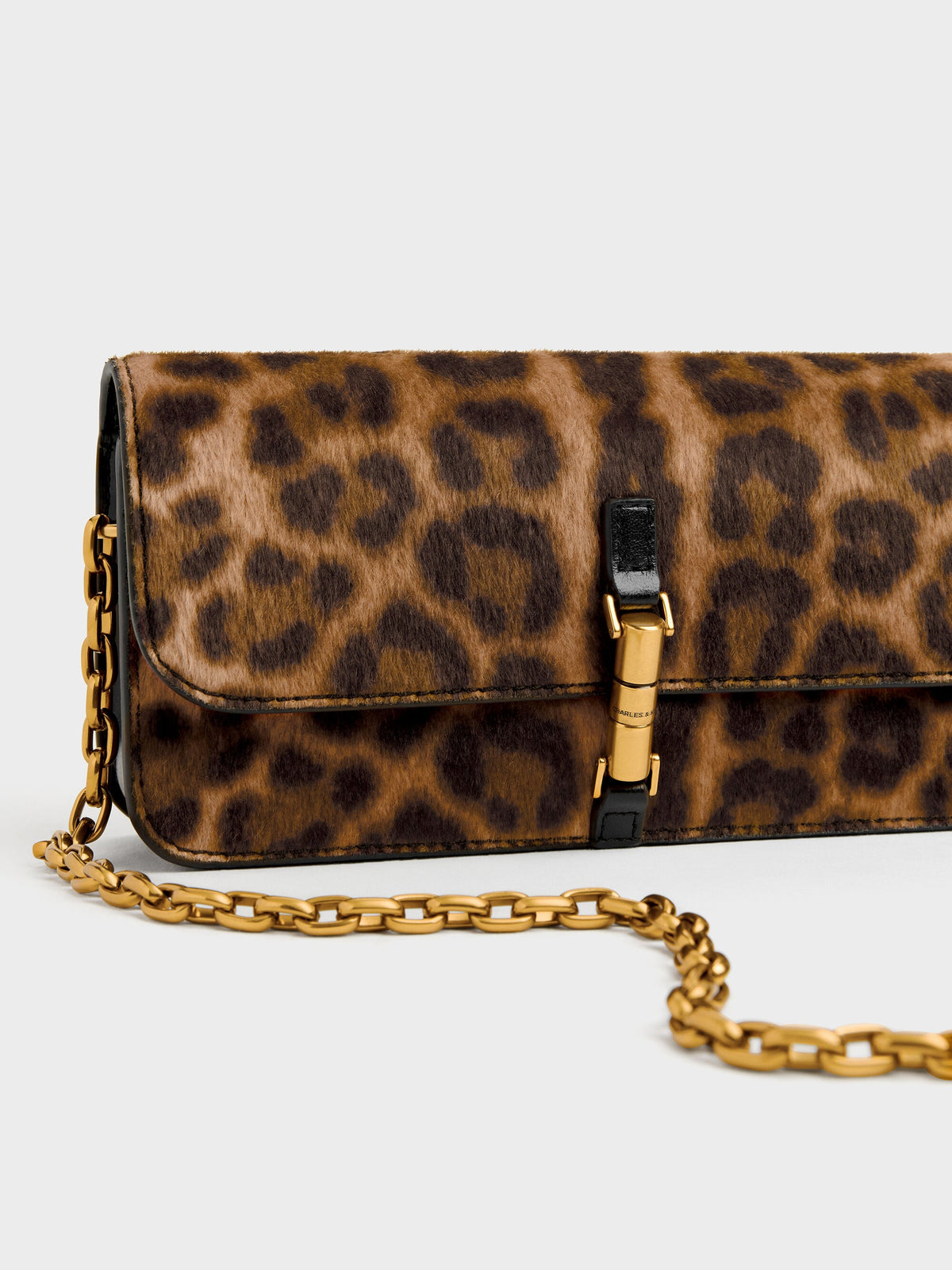 CHARLES & KEITH Great Value / Cesia Leopard-Print Wallet On Chain - Multi