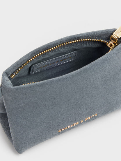 CHARLES & KEITH Sale / Zephyr Metallic-Accent Wristlet - Smoky Blue