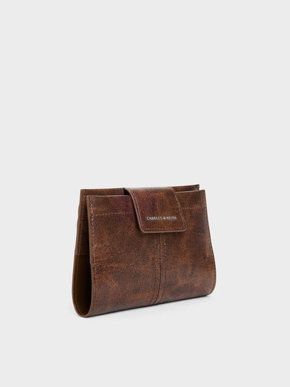 CHARLES & KEITH Latest / Noane Passport Holder - Distressed Coffee