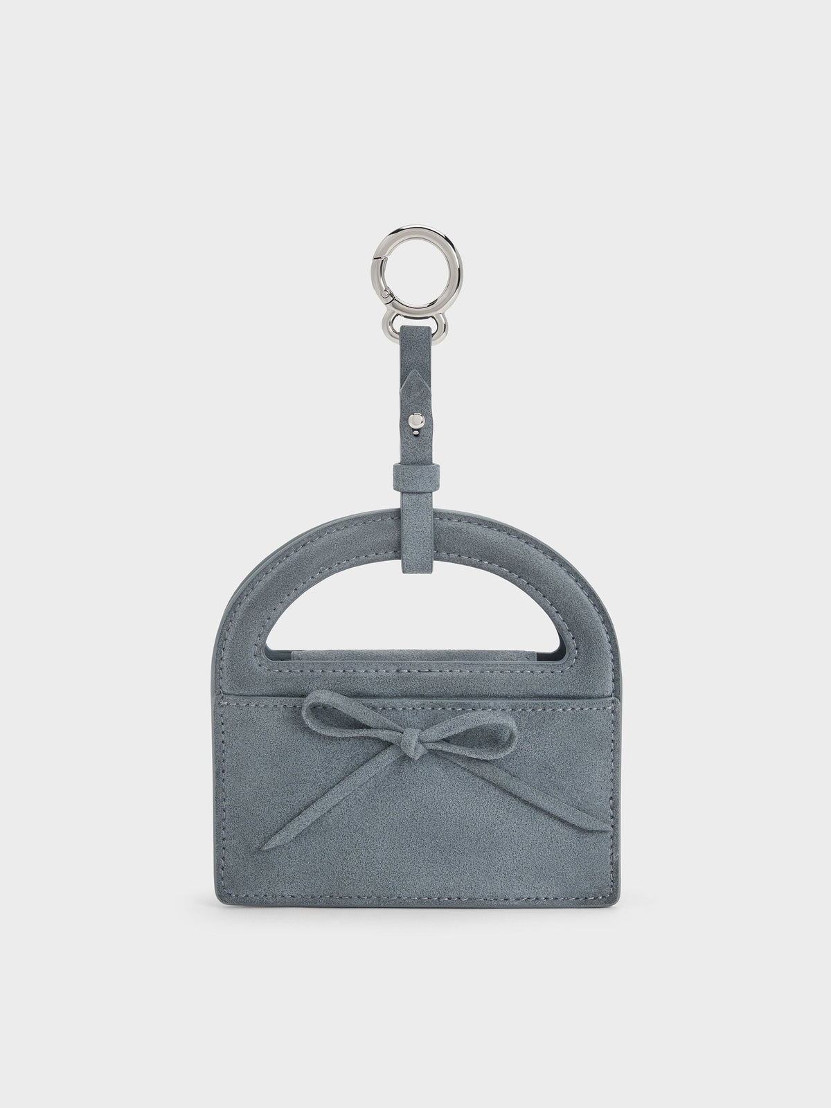 CHARLES & KEITH Everyday / Reese Bow Top Handle Wristlet - Smoky Blue