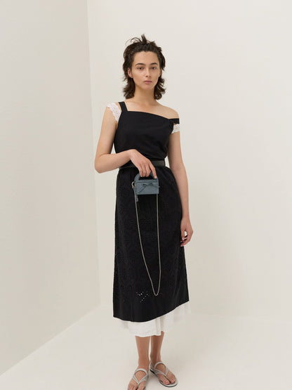 CHARLES & KEITH Everyday / Reese Bow Top Handle Wristlet - Smoky Blue