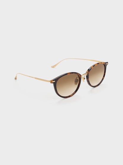 CHARLES & KEITH Discount / Minnow Metal-Rim Round Sunglasses - T. Shell