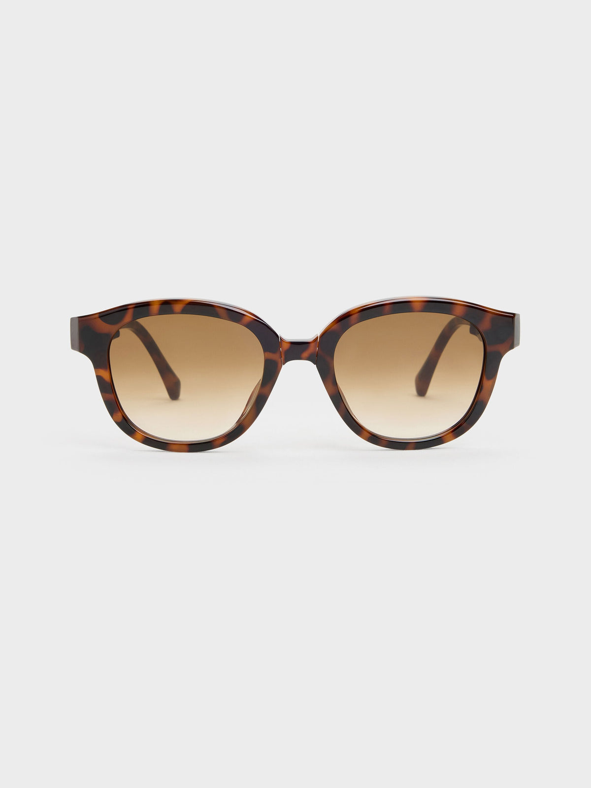 CHARLES & KEITH Popular / Brea Round Sunglasses - T. Shell