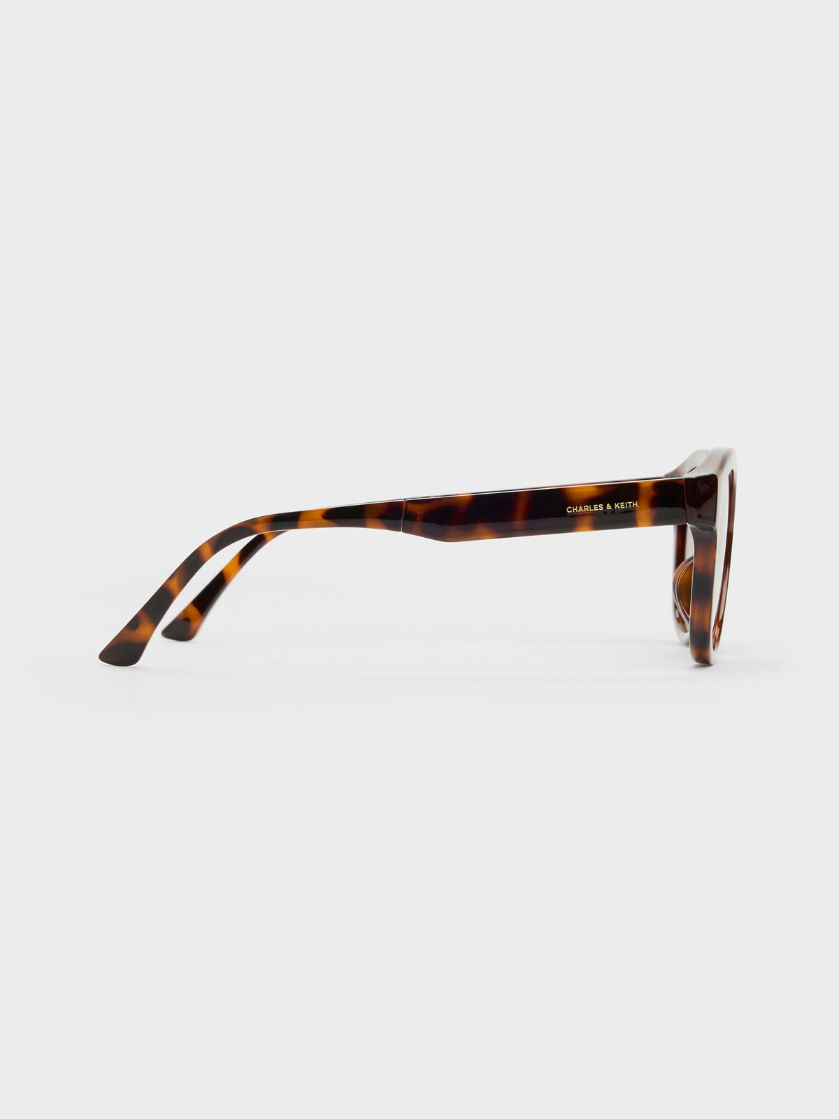 CHARLES & KEITH Popular / Brea Round Sunglasses - T. Shell