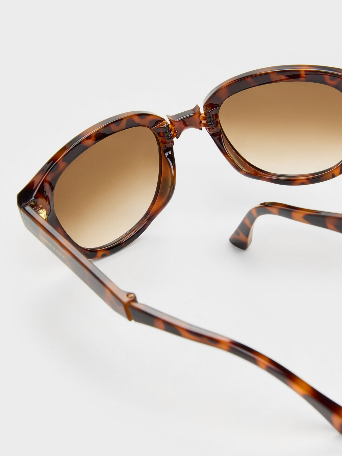 CHARLES & KEITH Popular / Brea Round Sunglasses - T. Shell
