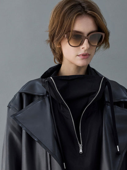 CHARLES & KEITH Classic / Brea Round Sunglasses - Pecan Brown