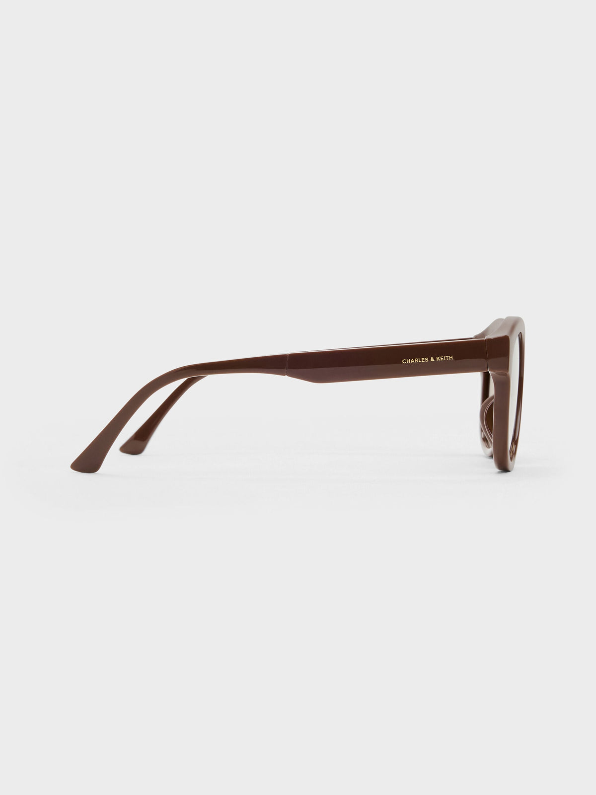 CHARLES & KEITH Classic / Brea Round Sunglasses - Pecan Brown