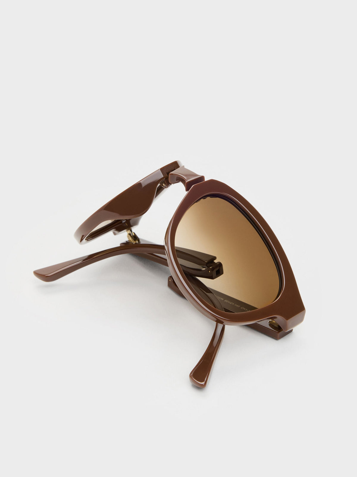 CHARLES & KEITH Classic / Brea Round Sunglasses - Pecan Brown