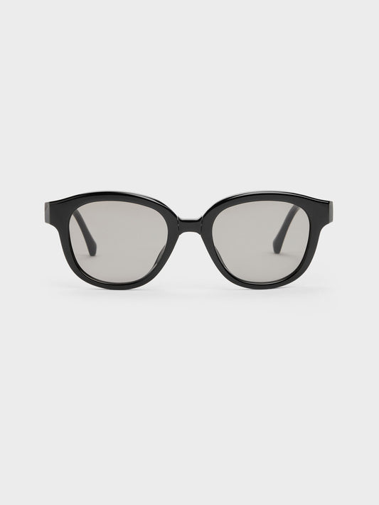 CHARLES & KEITH Classic / Brea Round Sunglasses - Black