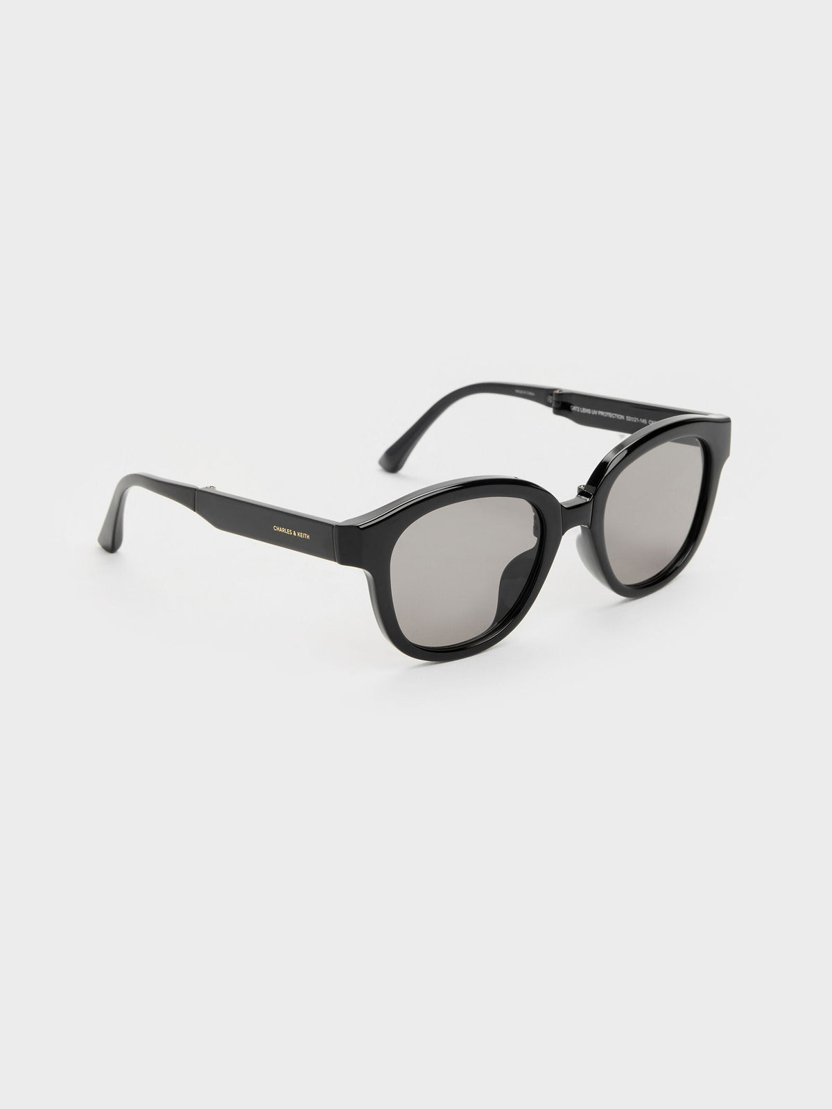 CHARLES & KEITH Classic / Brea Round Sunglasses - Black
