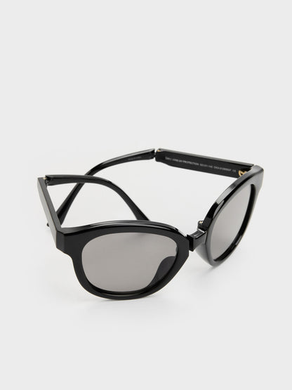 CHARLES & KEITH Classic / Brea Round Sunglasses - Black