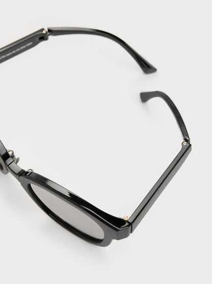 CHARLES & KEITH Classic / Brea Round Sunglasses - Black