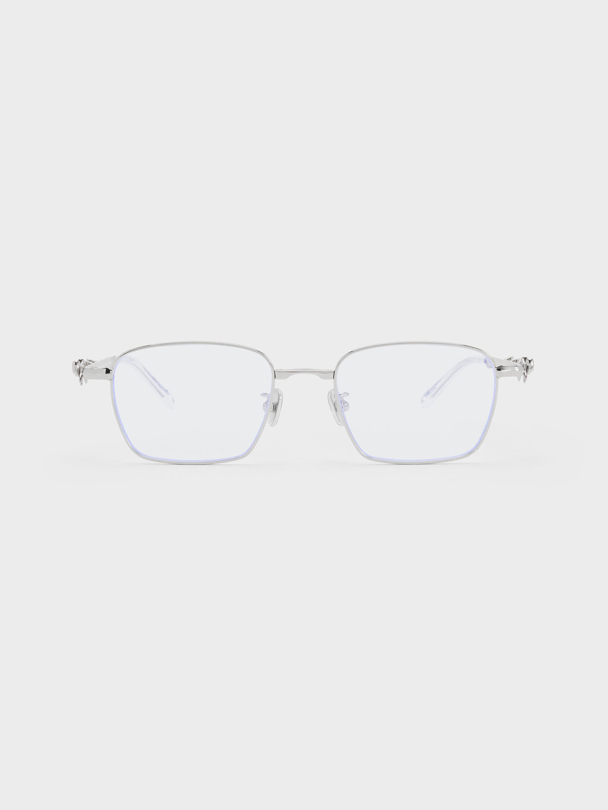 CHARLES & KEITH Featured / Paige Clear Rectangular Sunglasses - Silver