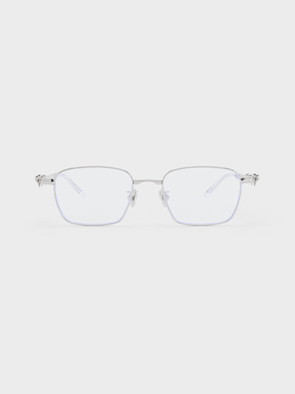 CHARLES & KEITH Featured / Paige Clear Rectangular Sunglasses - Silver