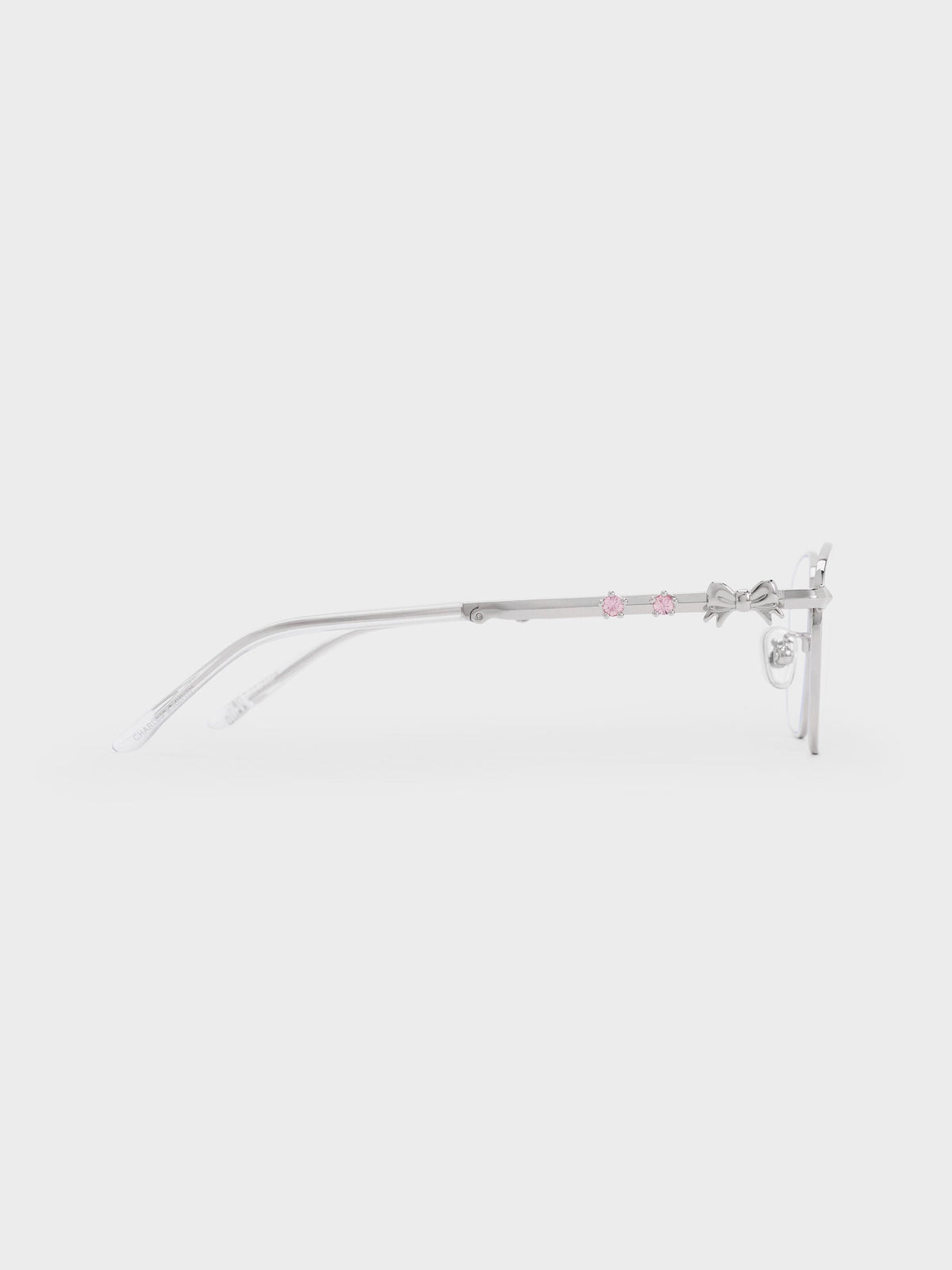 CHARLES & KEITH Featured / Paige Clear Rectangular Sunglasses - Silver