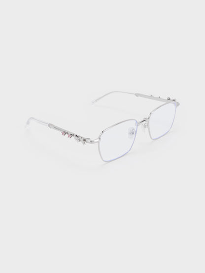 CHARLES & KEITH Featured / Paige Clear Rectangular Sunglasses - Silver