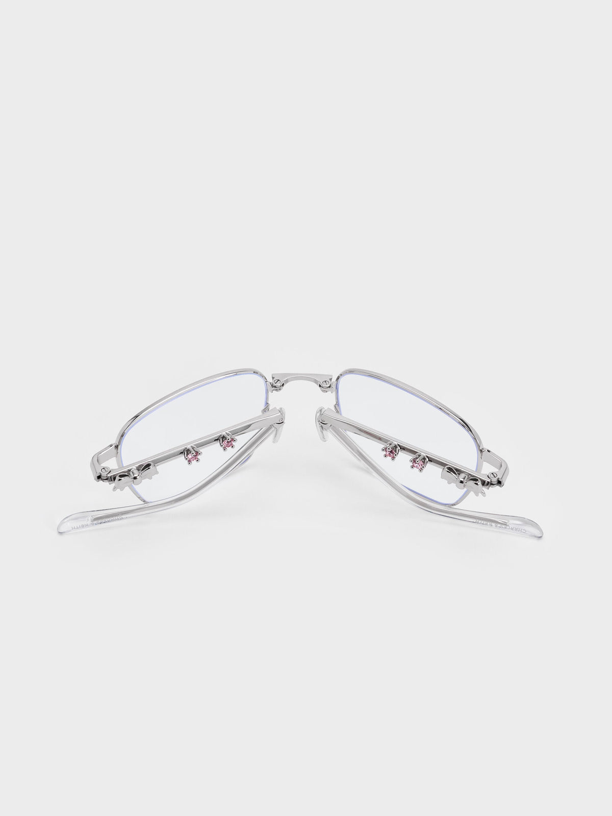 CHARLES & KEITH Featured / Paige Clear Rectangular Sunglasses - Silver