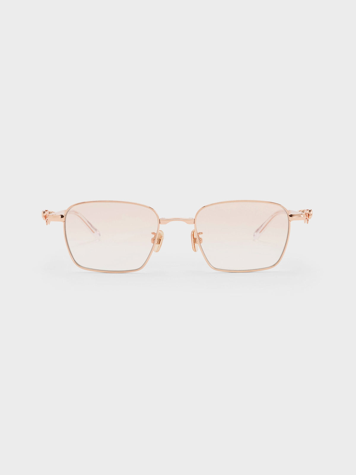 CHARLES & KEITH Best Price / Paige Rectangular Sunglasses - Rose Gold
