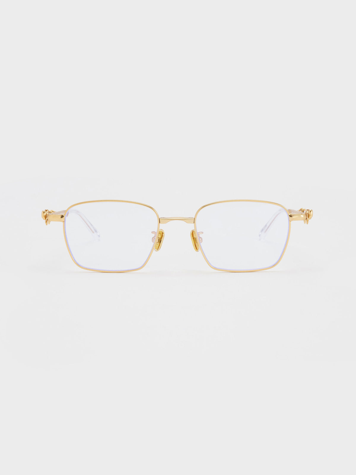 CHARLES & KEITH Everyday / Paige Clear Rectangular Sunglasses - Brush Gold