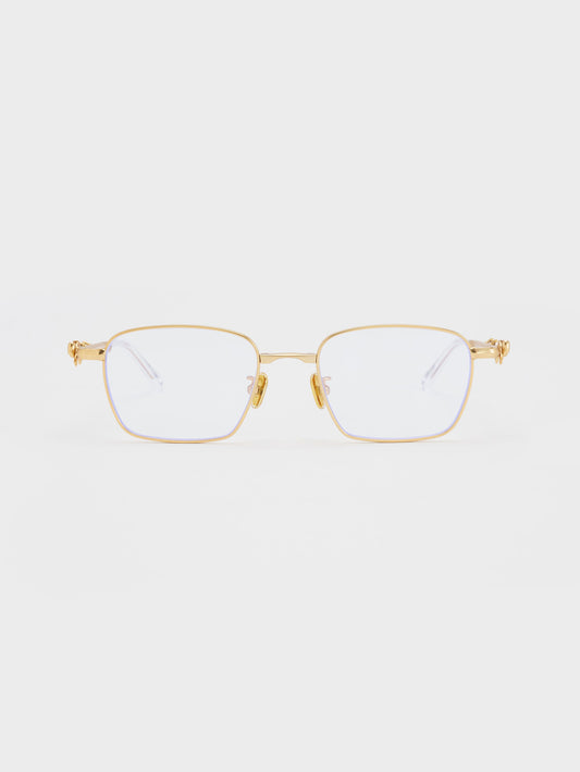 CHARLES & KEITH Everyday / Paige Clear Rectangular Sunglasses - Brush Gold