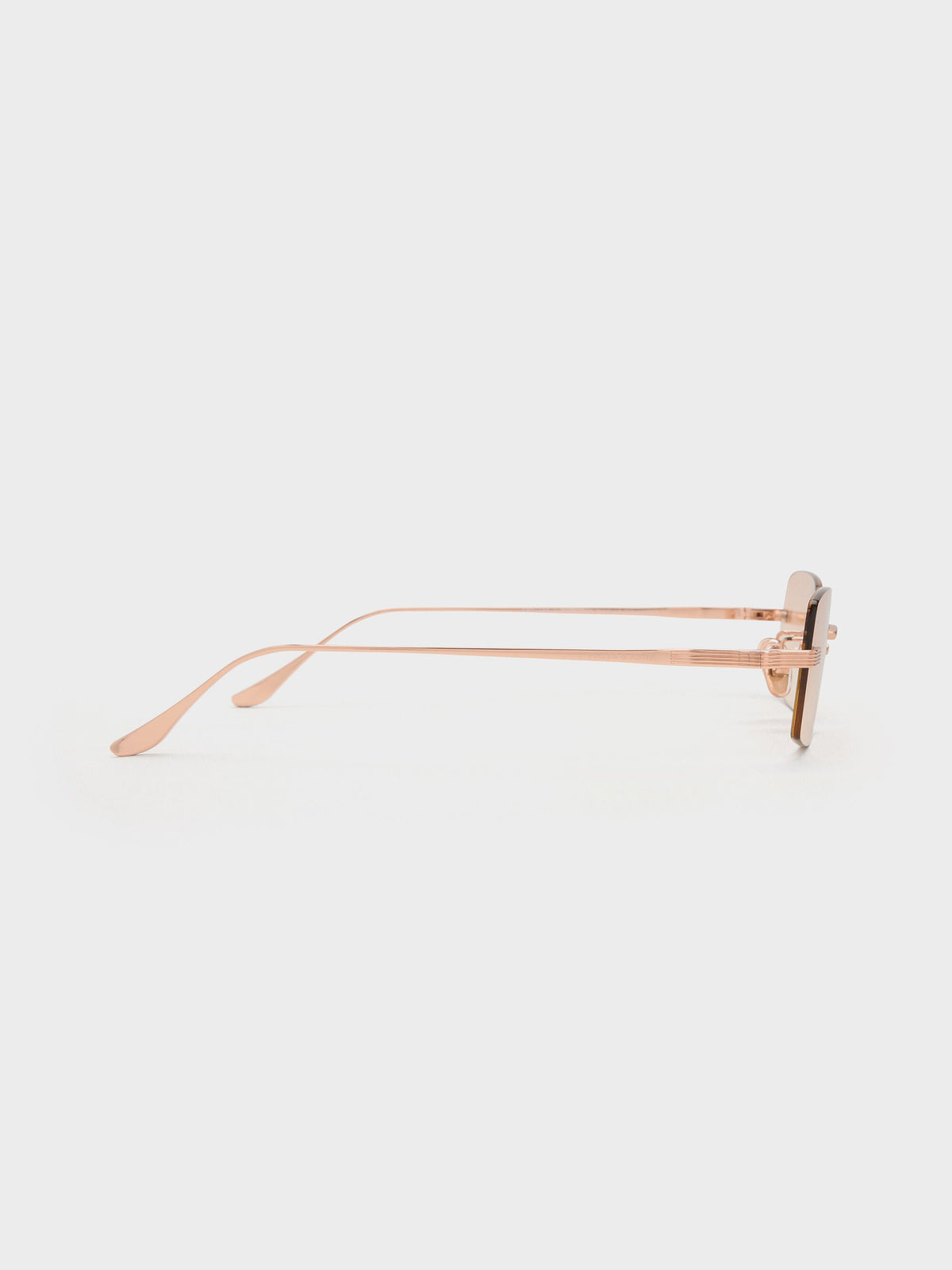 CHARLES & KEITH Customer Favorite / Easton Rimless Rectangular Sunglasses - Rose Gold