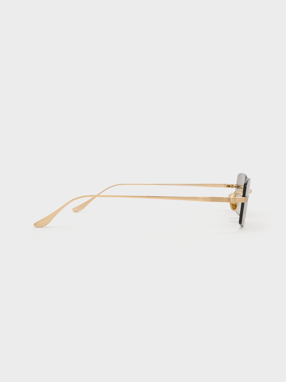 CHARLES & KEITH New / Easton Rimless Rectangular Sunglasses - Gold