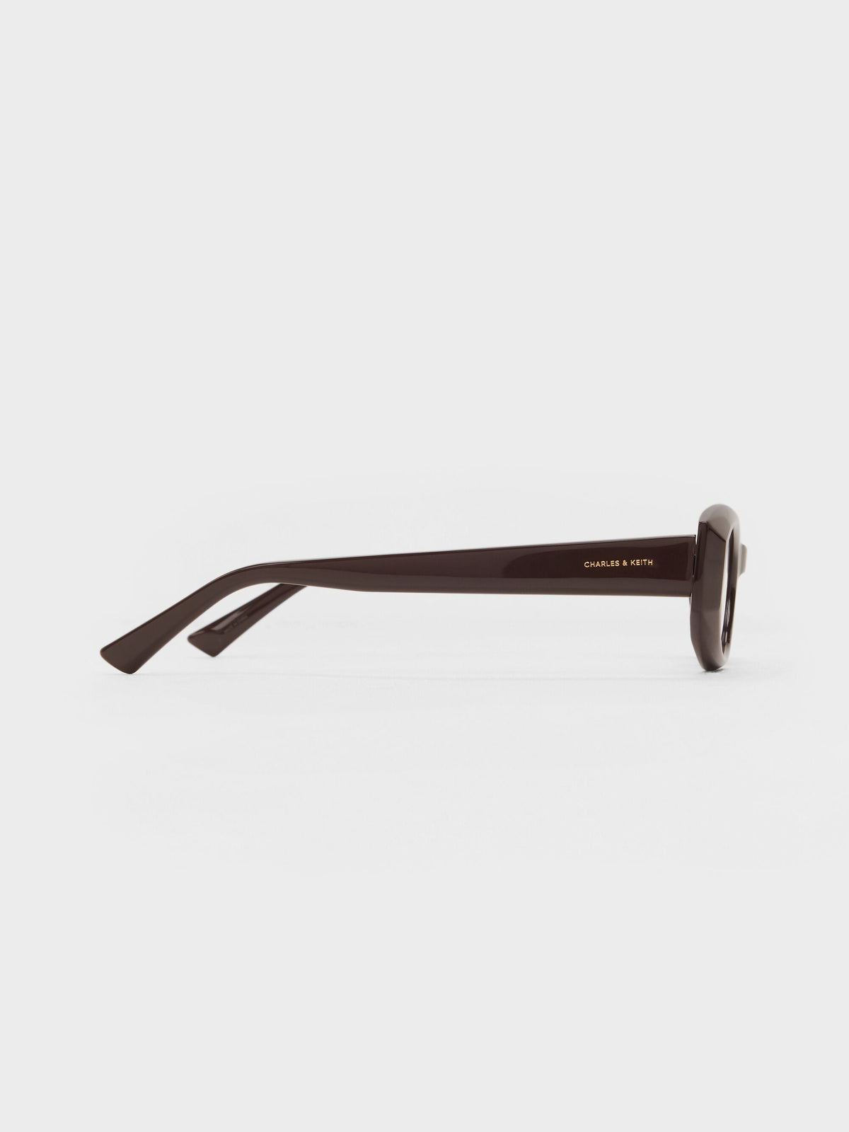 CHARLES & KEITH Recommended / Aubrey Oval Sunglasses - Espresso Brown
