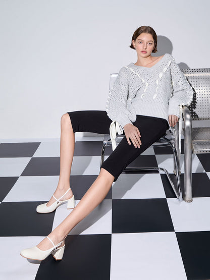 CHARLES & KEITH Exclusive / Bow Slingback Mary Jane Pumps - White