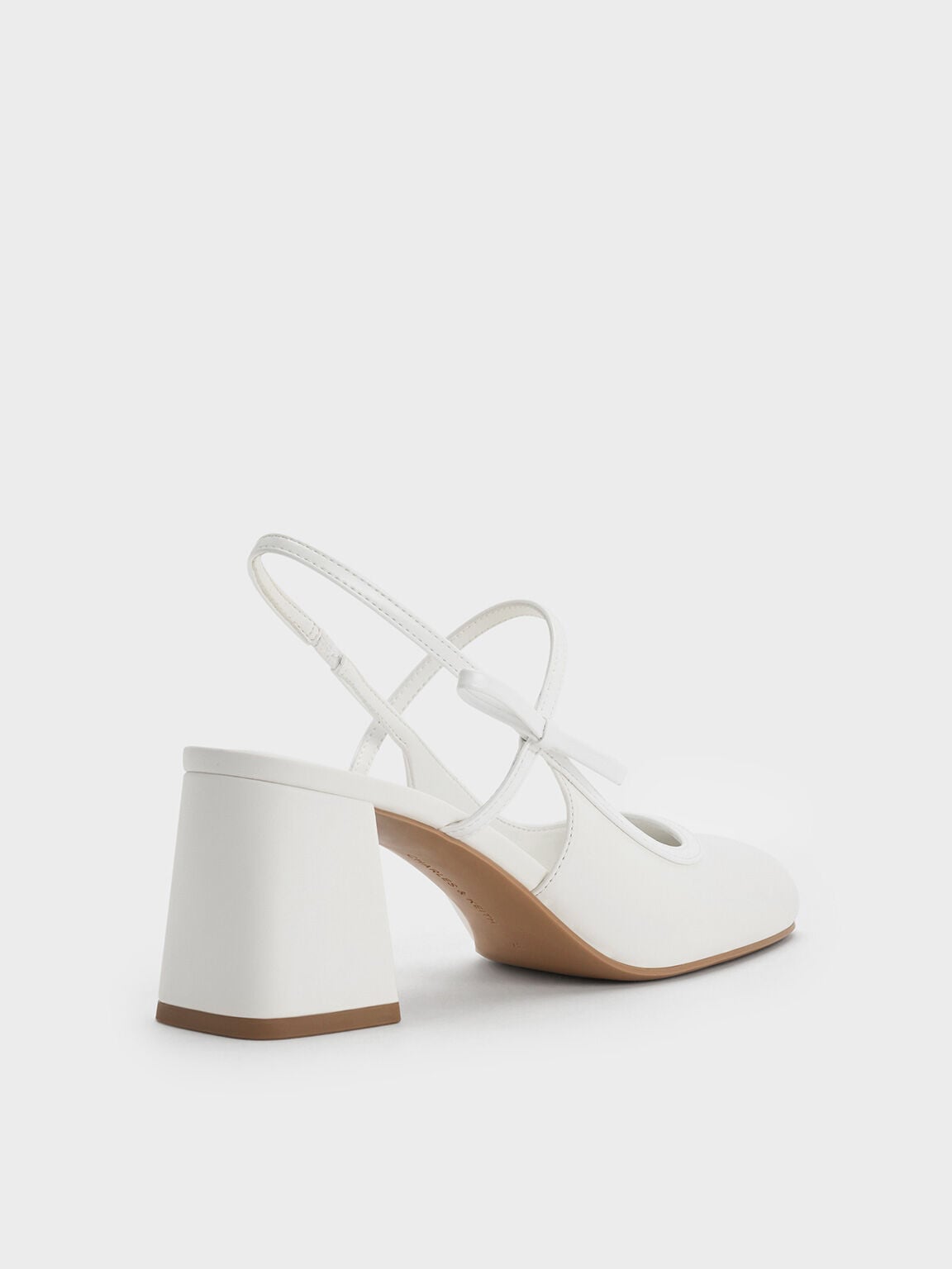 CHARLES & KEITH Exclusive / Bow Slingback Mary Jane Pumps - White