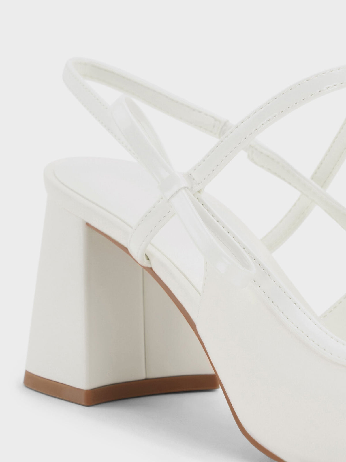 CHARLES & KEITH Exclusive / Bow Slingback Mary Jane Pumps - White