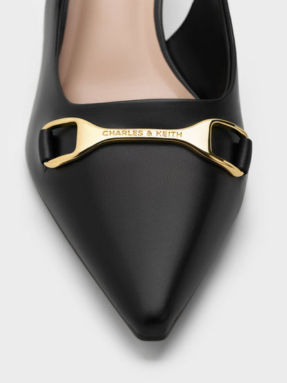 CHARLES & KEITH New / Leslie Slingback Pumps - Black