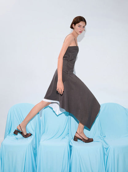 CHARLES & KEITH Everyday / Sadira Satin Slingback Pumps - Dark Brown