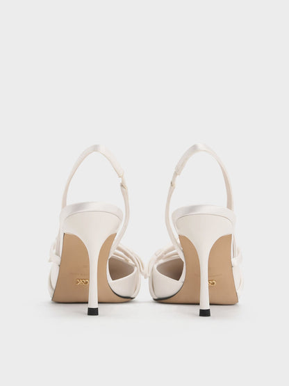 CHARLES & KEITH Deals / Jessy Bow Slingback Pumps - White